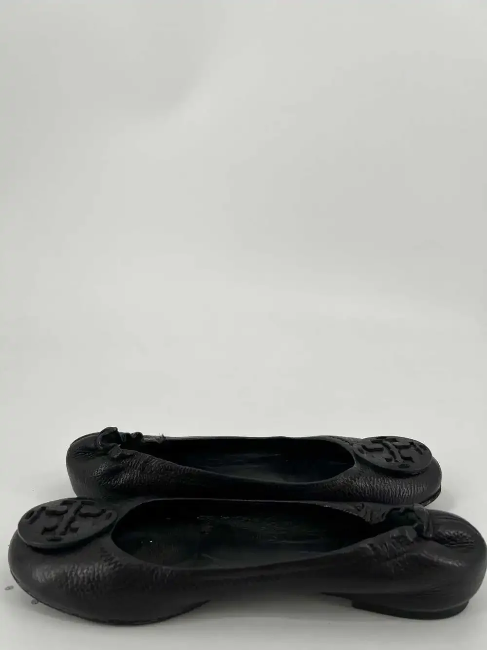 Tory Burch Black Flat | Logo Accent, OS (Adult US 3)